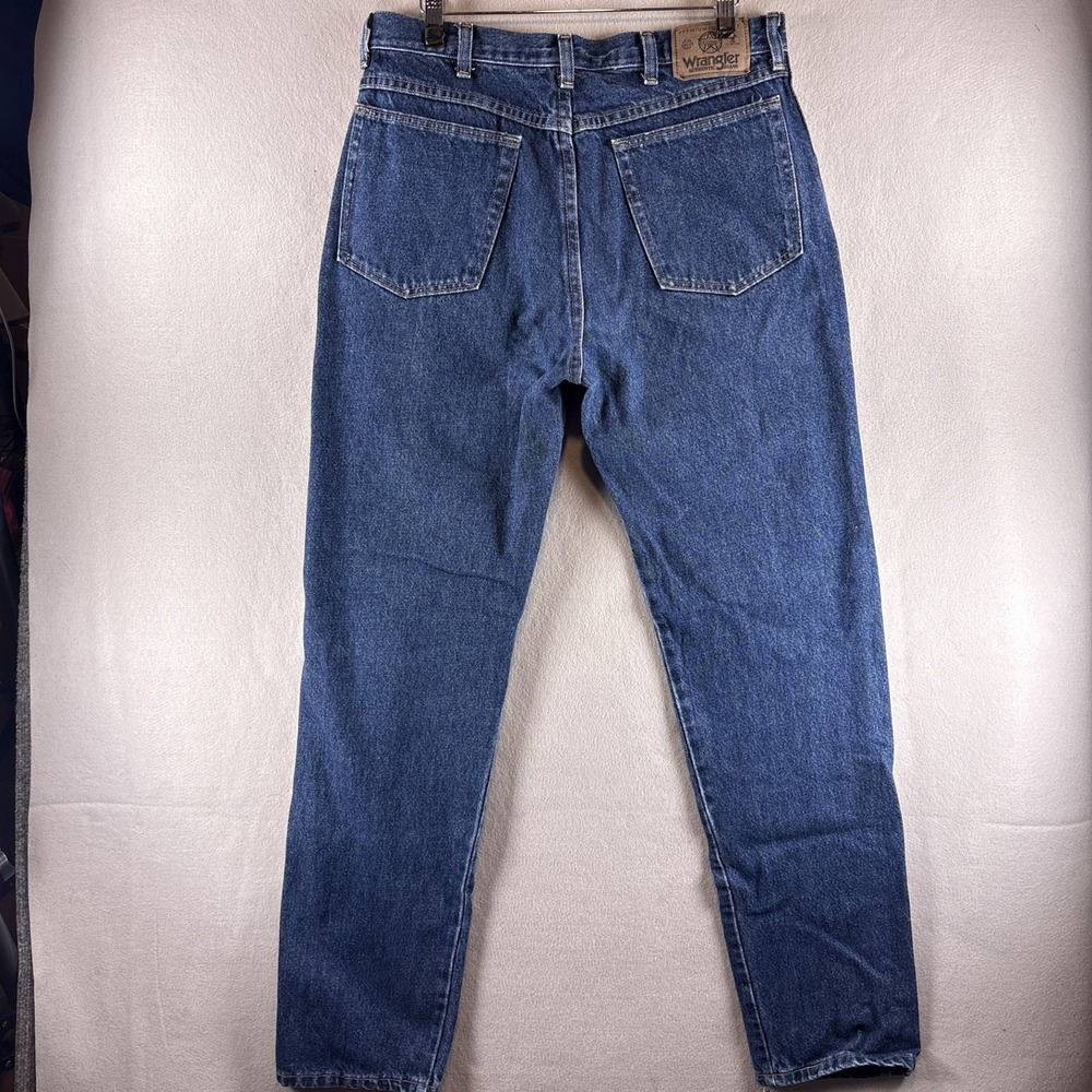 Vintage Wrangler Regular Fit Jeans Mens 32x33 Dark Wash 96501MR Western